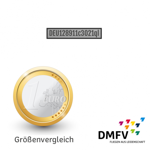 4 mm Aluminium-Druckschild-EU-Registriernummer (e-ID)